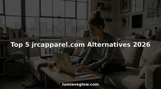 Woman browsing fashion retail websites at home