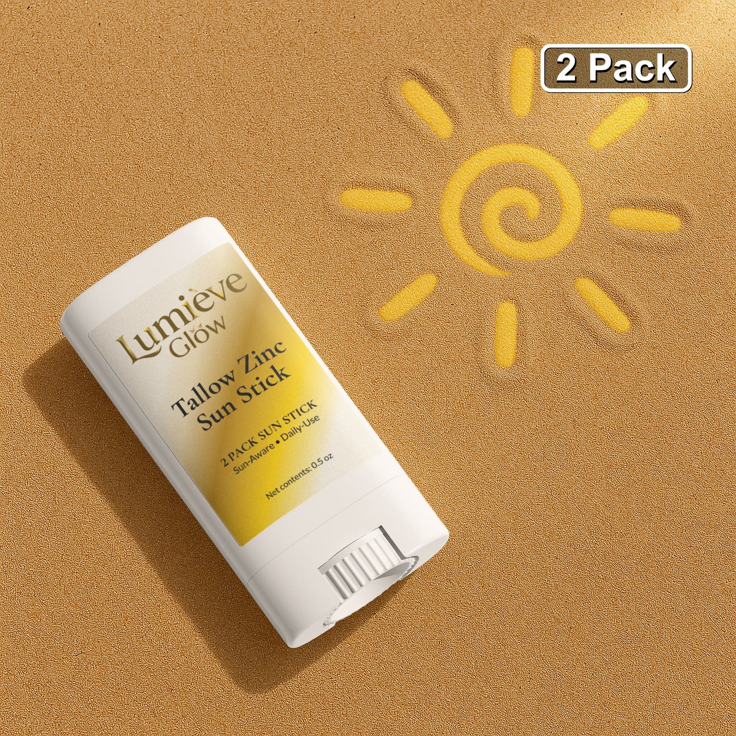 2 Pack Tallow Zinc Sun Stick