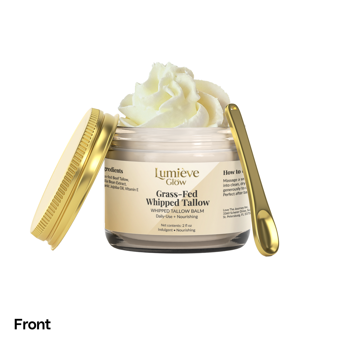 Whipped Grass-Fed Tallow Balm with Vanilla Bean